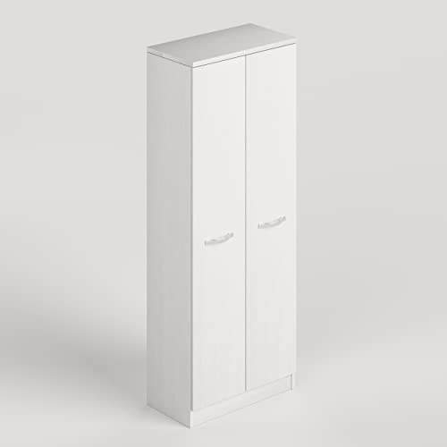 Linea Azzurra Scarpiera Gabriella Mobile Portascope A 2 Ante Con Ripiani In Legno 180X71X38 Cm Armadio Multiuso Organizzatore Porta Scarpe Made In Ita