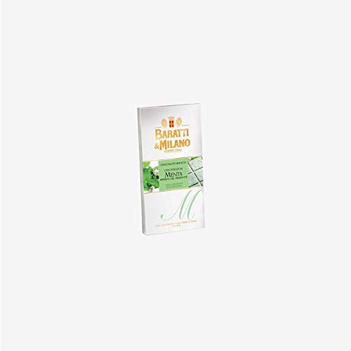 Baratti & Milano - Tablette Chocolat Blanc & Feuilles De Menthe Poivree Du Piemont 75Gr