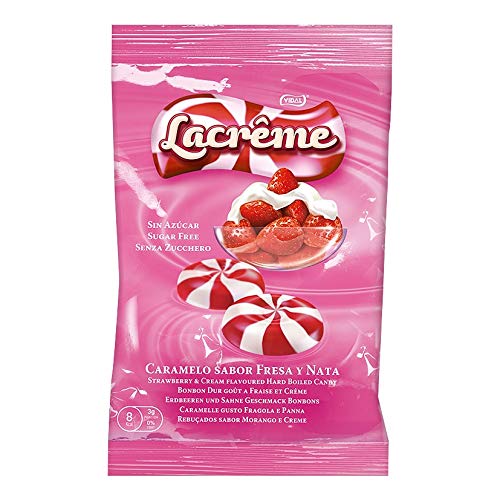 La Crême Caramelo De Fresa Y Nata Sin Azúcar Vidal Bolsa 300 Ud