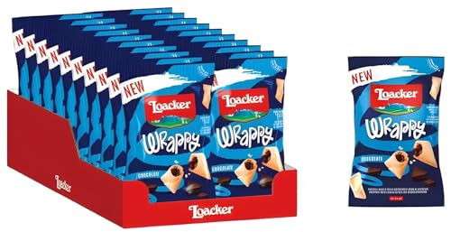 Loacker Wrappy Chocolate Snack Di Wafer Con Ripieno Di Crema Al Cioccolato - Confezione Di 20 Pezzi Da 50Gr.