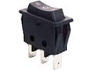 Deviatore Unipolare A Bilanciere Per Auto Cod. 24.5540.00 - Tasto: Nero - Funzione: (On)-Off-(On) - Tipo: Spdt - N. Terminali: 3 - Portata: 35A 12Vdc