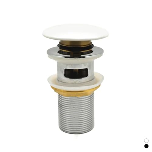 Dianhydro Piletta Click Clack Lavabo Fancy Matt Con Troppo Pieno Nero Opaco