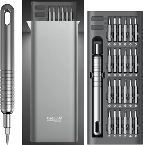 Green Lyca 51 In 1 Set Di Cacciavite Di Precisione, Set Di Cacciavite Portatile Con 48 Punte Magnetiche Torx Hex Screwdriver Per Telefono, Laptop, Pc,