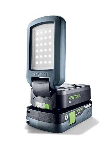 Festool Faretto Da Costruzione A Batteria Syslite Kal C. Robusto E Resistente Agli Urti, Con 24 Led, Tre Livelli Di Luminosità