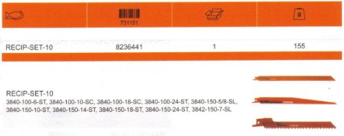 Bahco Lame Per Seghe A Gattuccio Recip-Set-10