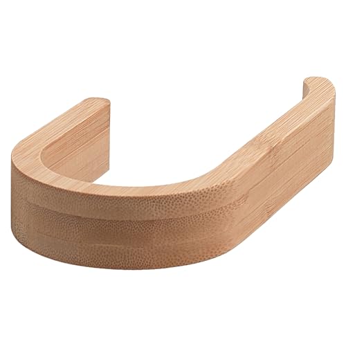 Gedy | Porta Carta Igienica Himalaya Bamboo Naturale, Porta Rotolo Fissabile Con Viti Incluse, 2,5X16,8X8Cm