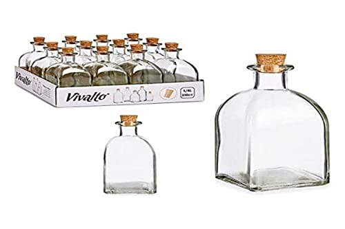 Bottiglia Di Vetro Vivalto Trasparente Sughero Vetro (250 Ml)