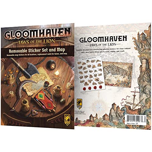 Gloomhaven - Jaws Of The Lion Removable Sticker Set & Map