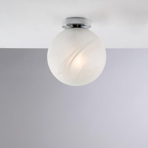 Bonetti Illumina Plafoniera Contemporanea Olaf Cromo 1 Luce E27