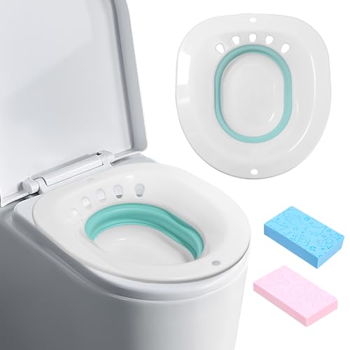 Bidet Portatile Per Wc, Bagno Sitz Pieghevoleper Sedile Del, Vasca Da Bagno Per Wc Porta Una Spugna Per La Pulizia Per Emorroidi Cura Post-Parto Tratt