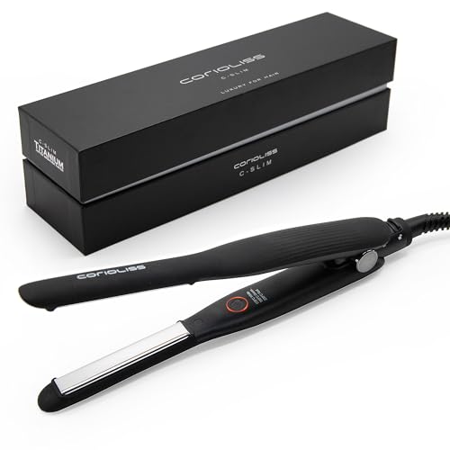 Corioliss Piastra Per Capelli Mini C-Slim Con Piastre Extra Sottili In Titanio | Perfetta Per Frangia E Capelli Corti | Uomo E Donna | Ionica | Anticr