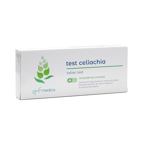 Gef + Medica - Test Celiachia Intolleranza Al Glutine Screening Anticorpi Malattia Celiaca 1 Kit Rapido Per Intolleranze Alimentari