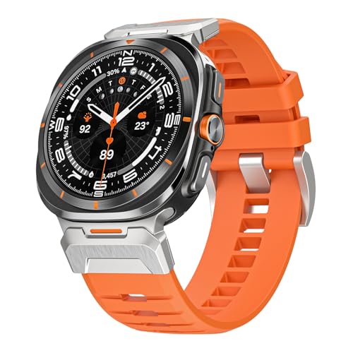 Shesyuki Cinturino Compatibile Con Galaxy Watch Ultra 47 Mm (2024), Cinturino In Silicone Impermeabile E Traspirante Con Connettore In Acciaio Inox, 4