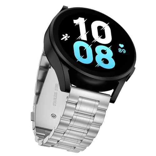 Suuira Cinturino Compatibile Con Samsung Galaxy Watch 6/5 / 4 40Mm 44Mm, Watch 6 Classic 43Mm 47Mm, Watch 5 Pro 45Mm, Watch 4 Classic 46Mm 42Mm Acciai