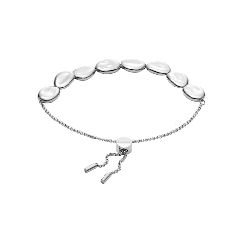 Skagen Anja Pebbles Skj1832040 - Bracciale Da Donna In Acciaio Inossidabile, Taglia Unica, In Acciaio Inossidabile, Non È Una Pietra Preziosa, Talla Ú