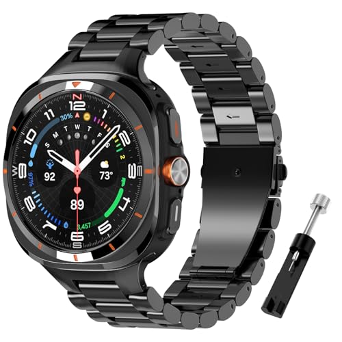Timovo Metal Watch Band Per Galaxy Watch 7 Ultra 47Mm, Cinturino Regolabile Di Ricambio In Acciaio Inossidabile Di Alta Qualità, Adatto A Uomini E Don