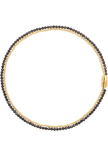 Breil Gioiello Collezione Magnetica System, Collane Da Donna In Acciaio E Titanio Colore Nero, Oro Rosa Misura 46,5 Con Spinello Nero - Tj3616