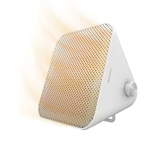 Cecotec Stufa Ceramica Da Tavolo Readywarm 1500 Max Ceramic Design White. 1500 W, Termostato Regolabile E 3 Modalità Di Funzionamento, Area Di Copertu