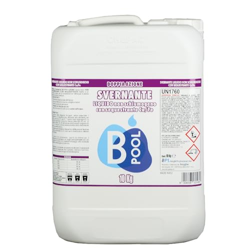 B Pool Svernante Piscina Liquido Non Schiumogeno. Previene La Degradazione Dell'Acqua, Evita La Proliferazione Di Alghe E Batteri E Facilita La Pulizi