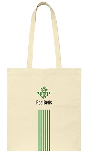 Safta Real Betis - Borsa Tote, Borsa Da Donna, Tote Bag, Comoda E Versatile, Qualità E Resistenza, 38 X 42 Cm, Colore Naturale Beige, Beige Naturale,