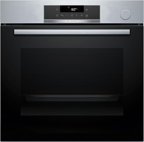 Bosch Hrg532Bs3 Serie 4, Forno Con Vapore Da Incasso, Display Led Touch, Funzione Air Fry, Ecoclean, 15 Programmi Automatici, Acciaio, 60 X 60 Cm