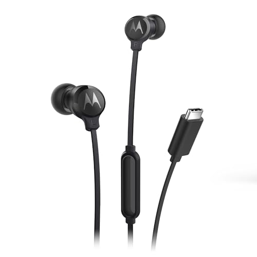 Motorola Cuffie Audio Con Cavo Tipo C Earbuds 3C-S, Audio Ad Alta Definizione, Microfono Incorporato, Design Ergonomico E Cavo Anti-Groviglio, Colore
