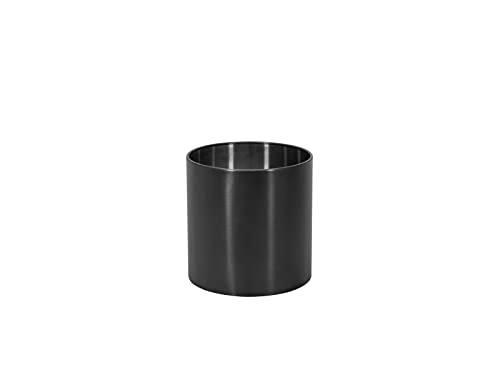 Europalms Steelecht-35 Nova, Vaso In Acciaio Inox, Antracite, Diametro 35 Cm, Vaso Rotondo In Acciaio Inox Dal Design Classico