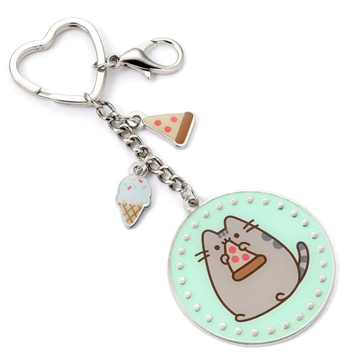 Pusheen Portachiavi A Forma Di Gatto Con Mini Ciondoli, Blu, Etichettalia Unica
