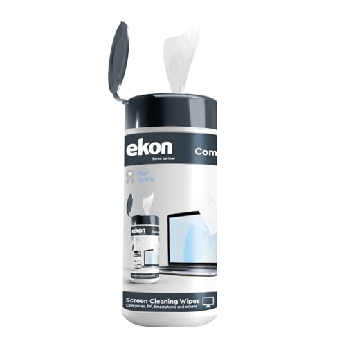 Ekon Salviette Per Schermi E Display, Confezione Da 100, Monouso