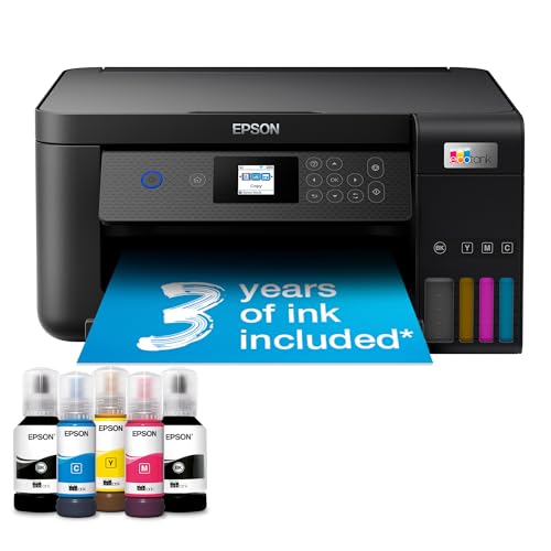 Epson Ecotank Et-2850 - Stampante Multifunzione Per Serbatoi Di Inchiostro, Wi-Fi A4, Con Fino A 3 Anni Di Inchiostro Incluso