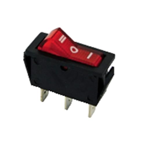 Deviatore A Bascula Unipolare Rosso On-Off-On