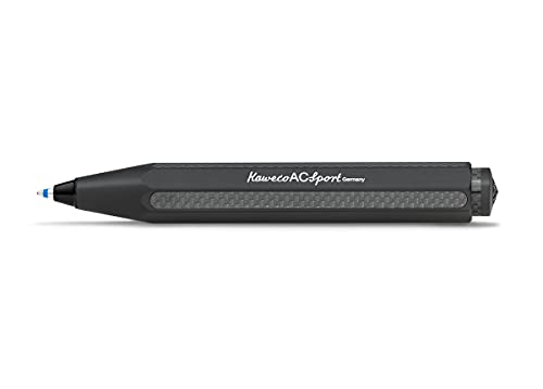 Kaweco Ac Sport Fountain Ball Pen Black 10002280 - Penna A Sfera In Alluminio Nero, Spessore Mina 1 Mm, Dimensioni: 10,5 Cm