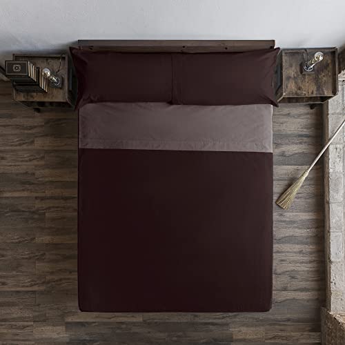 Juego De Sábanas Con Almohada Y Bajera Estampadas 100% Algodón Modelo Harry Potter Burdeos Para Cama De 180.