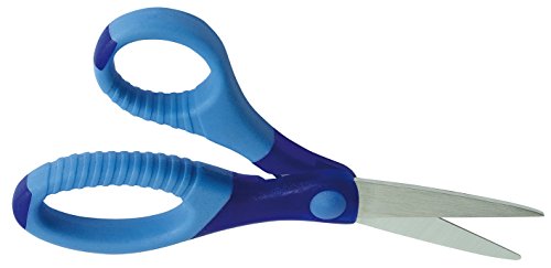 Wedo 0773503 Forbice In Acciaio Inox, Gripy 5", 13.0 Cm, Blister, Blu