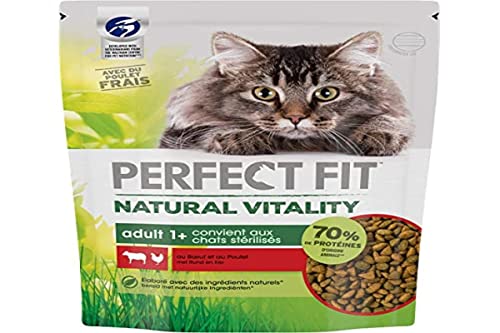 Natural Vitality - Crocchette Per Gatti Adulti, Confezione Da 6 Sacchetti Da 1 Kg, Adatti Per Gatti Sterilizzati, Cibo Completo Con Ingredienti Natura