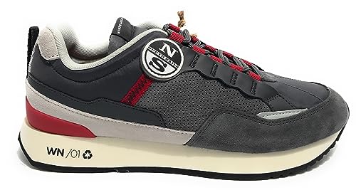 North Sails Scarpe Winch Punch 021 Tg 41 Col. Dk Gray-Red Grigio-Rosso
