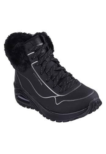 Skechers Uno Rugged, Stivaletto Donna, Nero, 40 Eu