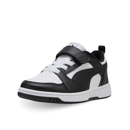 Puma Rebound V6 Lo Ac+ Ps, Sneaker, White Black, 29 Eu