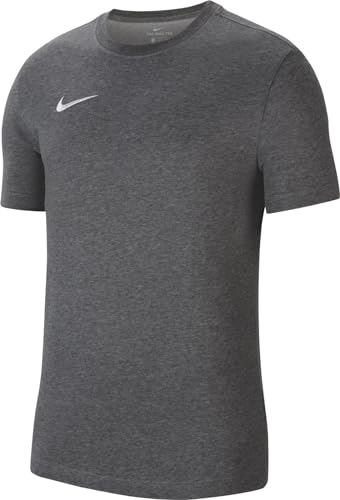 Nike Dri-Fit Park 20, Maglietta Uomo, Carbone Heathr/Bianco, L