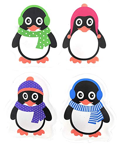 Set Di 4 Scaldamani A Forma Di Pinguino (Ottima Idea Regalo)
