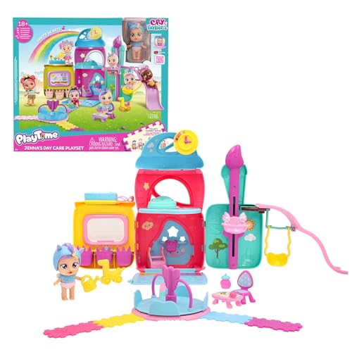 Playtime Cry Babies Jenna'S Day Care, Casa Delle Bambole, Day Care Playset Con Jenna, Personaggio Esclusivo Con 18+ Accessori E Sorprese, Piange Lacri