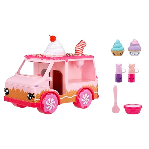 Yummiland Lipgloss Truck - Lucidalabbra Per Bambini Include 2 Num Noms, 2 Kit Per La Creazione Di Lucidalabbra Con Gusti Di Cioccolato E Torta Di Comp