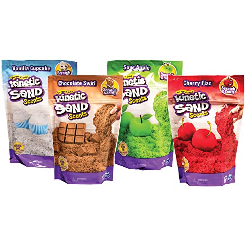 Kinetic Sand | Sacchetto Da 226G Di Sabbia Cinetica Profumata | Sabbia Colorata Per Bambini In 4 Variazioni |Sabbia Magica Profumata Da Modellare | Gi