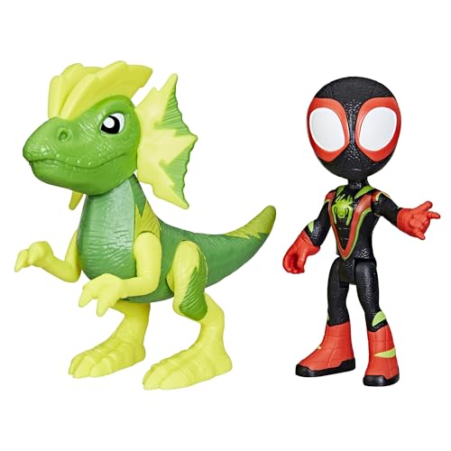 Hasbro Marvel Spidey E I Suoi Fantastici Amici, Dino-Web, Action Figure Di Miles Spin Morales E Marvel'S Electrosaurus
