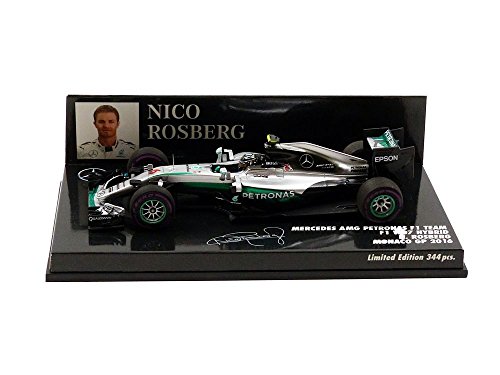 Minichamps- Mercedes W07-Gp Monaco 2016-Echelle 1/43, 417160306, Argento