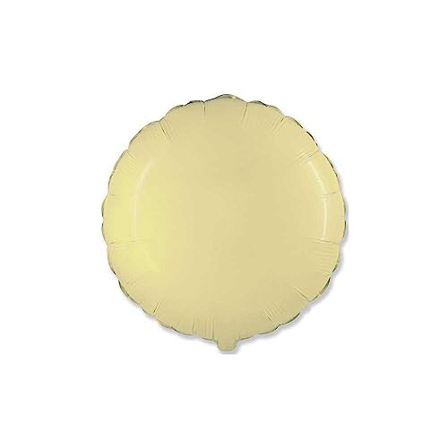Palloncino Tondo Crema 18Inc - 45Cm In Mylar Foil, 1Pz.