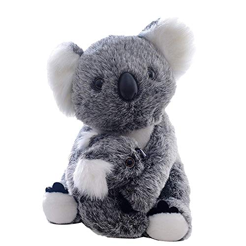 Aideal Koala Con Bambino Peluche Animali Koala Peluche Piccolo Giocattoli, Idea Regalo Per Bambini E Adulti (Grigio)