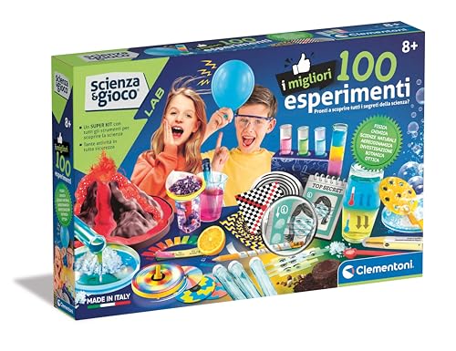 Clementoni Scienza E Gioco Lab - I Migliori 100 Esperimenti, Laboratorio Di Scienze Bambini 8+ Anni Per Scoprire Discipline Come Chimica, Fisica, Bota