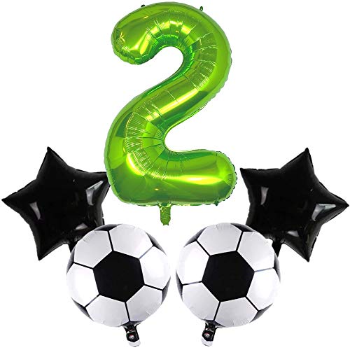 Diwuli Palloncini Compleanno Calcio 2 Anni Decorazione