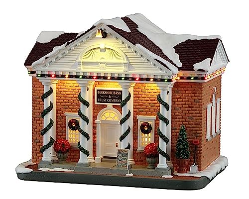 Lemax- Norman Rockwell Lighted Buildings: Berkshire Bank & Trust Company, Multicolore, 15812-Uk